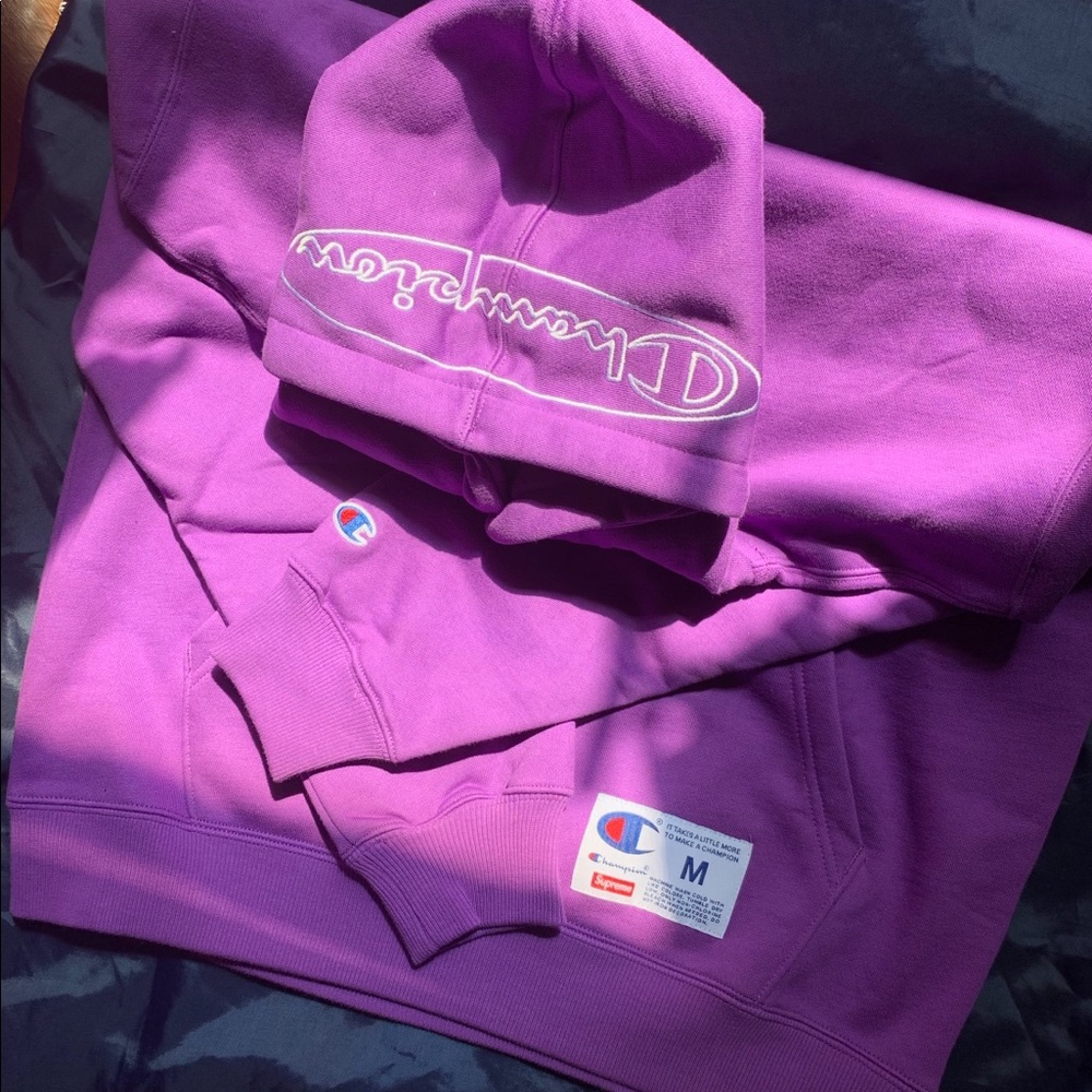 SOLD/ AUTHENTIC Supreme/Champion Hooded Sweatshirt